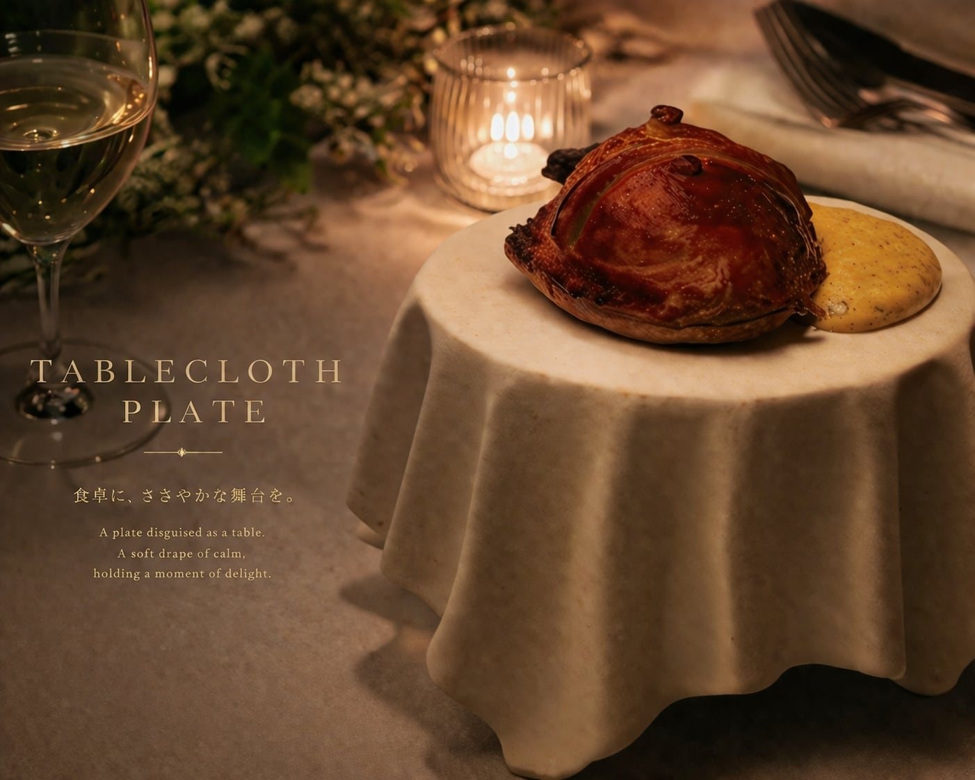 tablecloth plate — a small stage for the table