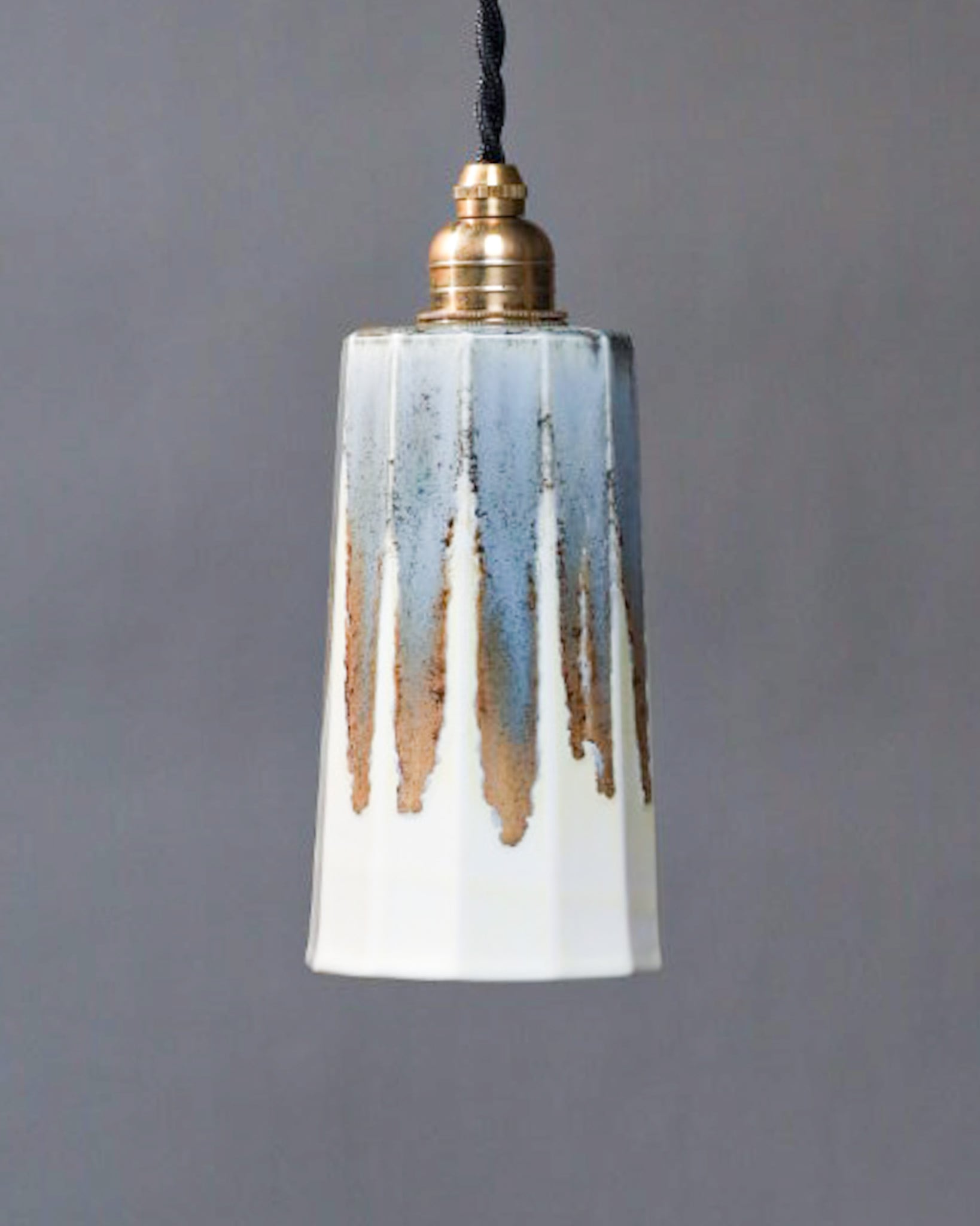kaleido flute pendant light -melty sepia blue-